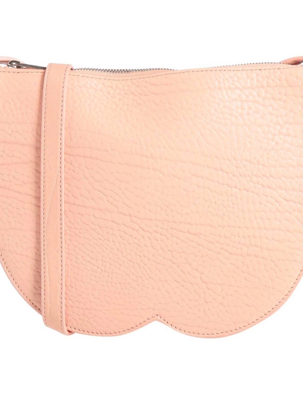 Burberry Peach Scallop-Edge Leather Crossbody Bag